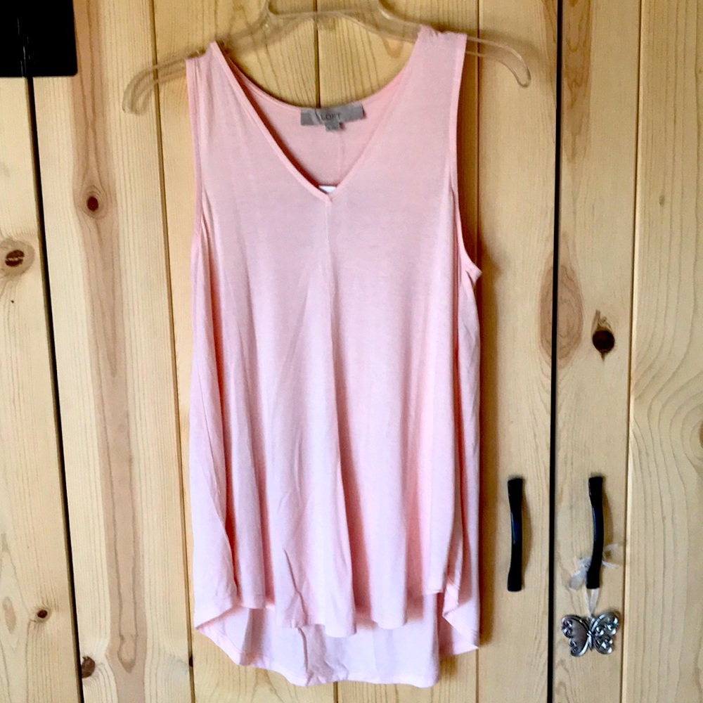 Loft pale pink top NWT